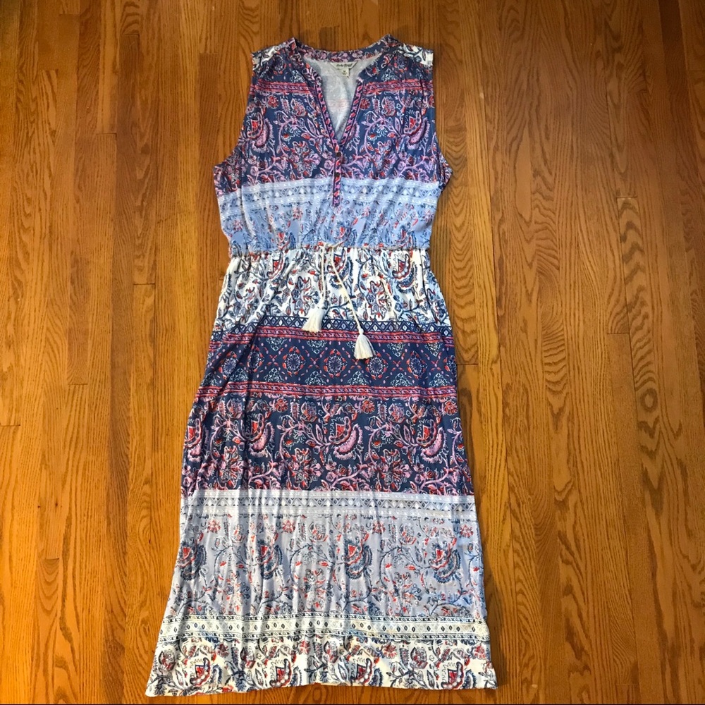 Lucky Brand pastel floral maxi dress